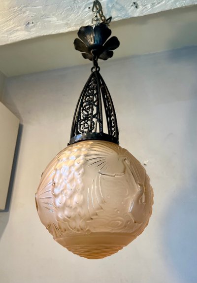 Muller Art Deco Ball Pendant Light