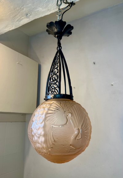Muller Art Deco Ball Pendant Light
