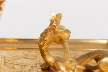 Gilded Bronze Inkwell with Chimeras, Napoleon III period