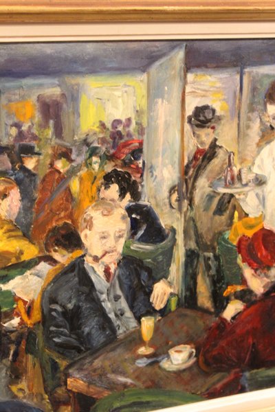 Olio su tavola “Café de Paris” di Henriette Germain 