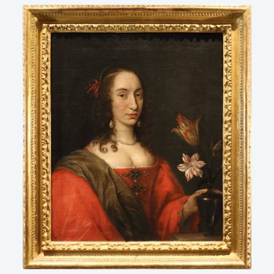 Willem Van Honthorst (utrecht, 1594–1666)  Portrait Of Louise Henriette 