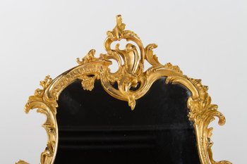 Gilded Bronze Table Mirror Louis XV style, 19th century