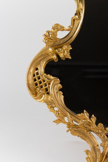 Gilded Bronze Table Mirror Louis XV style, 19th century