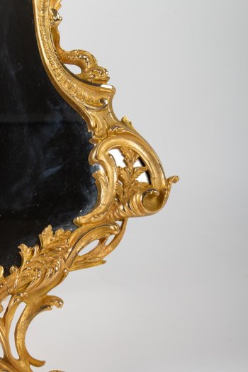 Gilded Bronze Table Mirror Louis XV style, 19th century