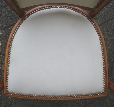 Fauteuils Fischel Art déco, vers 1925, assises "cuir" crème -prix par fauteuil-