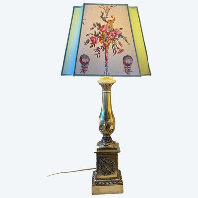Grande lampe carcel en bronze XIXème, Hauteur 75 cm