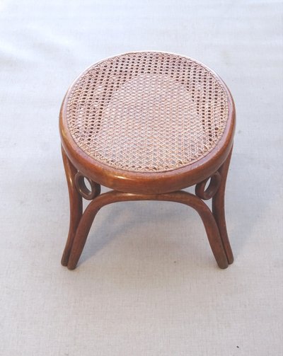 THONET footstool, Fußschemel No. 3, circa 1900, in its original condition.