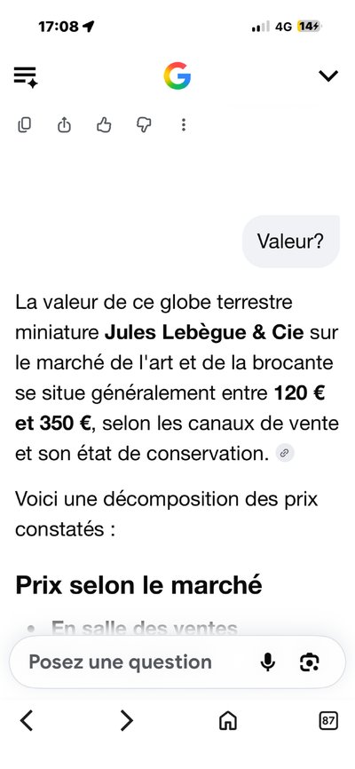 Petit globe terrestre