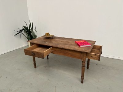 Solid pine farmhouse work table, 1950s