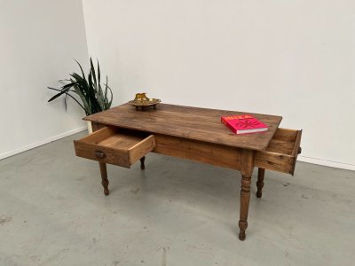 Solid pine farmhouse work table, 1950s
