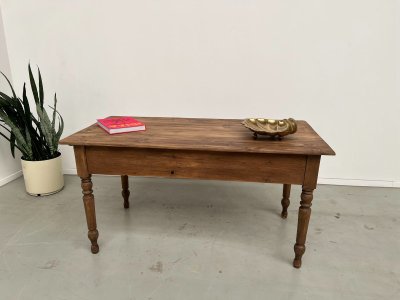 Solid pine farmhouse work table, 1950s