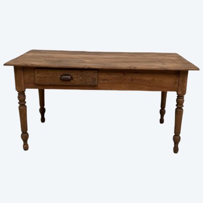 Solid pine farmhouse work table, 1950s