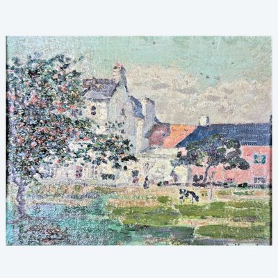 "Le village" - Georges Guillaume ROGER (1867-1943)