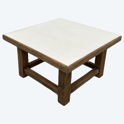 Moderner quadratischer Couchtisch aus Eiche