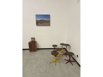 Set of 6 vintage school stools, 1950s