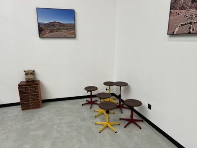 Set of 6 vintage school stools, 1950s