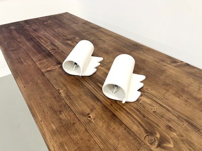 Pair of ceramic wall sconces, circa 1990