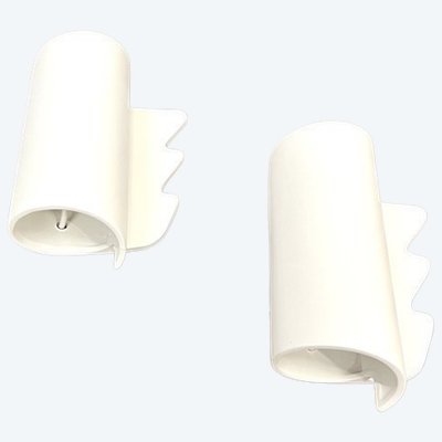 Pair of ceramic wall sconces, circa 1990