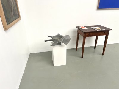 Vase hélicoïdal des années 50 en fonte d'alu