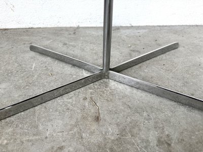 Clear acrylic and chrome side table, 1970s design