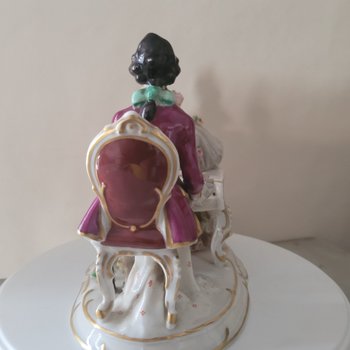 Biscuit porcelain DRESDEN Germany It is stamped Made in Germany, Frankenthal, Handgemalt Dresden Art