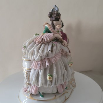 Biscuit porcelain DRESDEN Germany It is stamped Made in Germany, Frankenthal, Handgemalt Dresden Art
