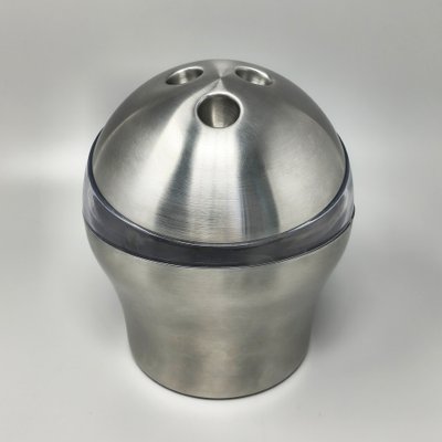 Eiskübel „Bowlingball“ im Space-Age-Stil der 1970er Jahre von WMF. Hergestellt in Deutschland