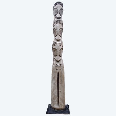 Ambrym Drum, Oceanic art, Vanuatu, totem, Oceania, monumental wooden sculpture, 295 cm