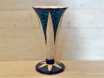 Longwy Trumpet Vase