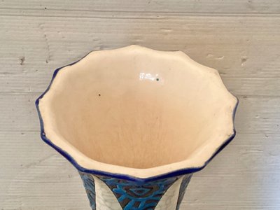 Longwy Trumpet Vase
