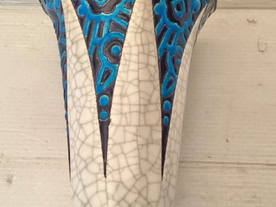 Longwy Trumpet Vase