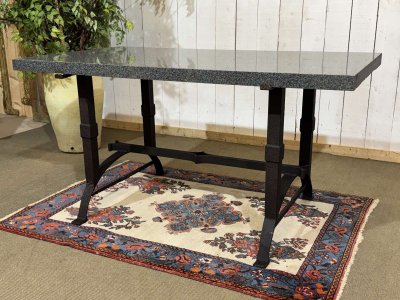 Marble table with cast-iron base, mid-20th century piece