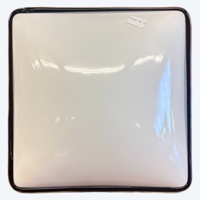 Signed Leucos Murano glass wall sconce from the 1970s. Made of white opal glass 