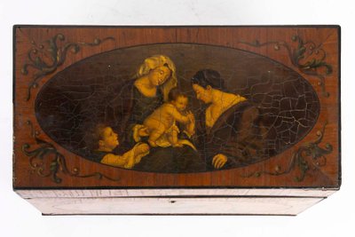 Painted satinwood box, England, 18th century