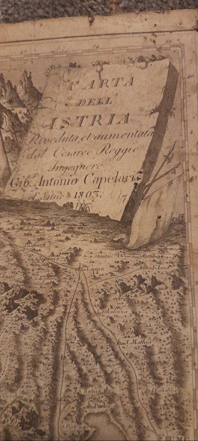 Carte géographique  Istrie 1803