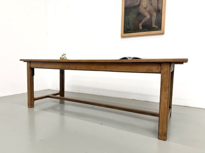 Bauernhoftisch aus massiver Eiche, 70er Jahre