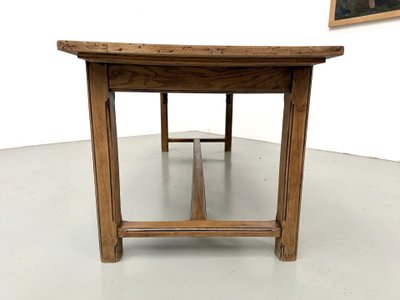 Bauernhoftisch aus massiver Eiche, 70er Jahre
