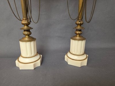 Important pair of 19th-century candlesticks