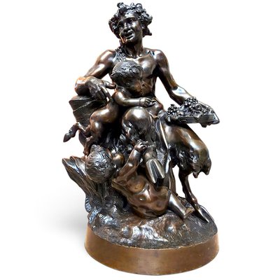 Important 19th-century bronze sculpture signed by Clodion