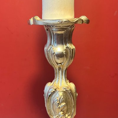 Pair of Rocaille lamp bases, 19th century