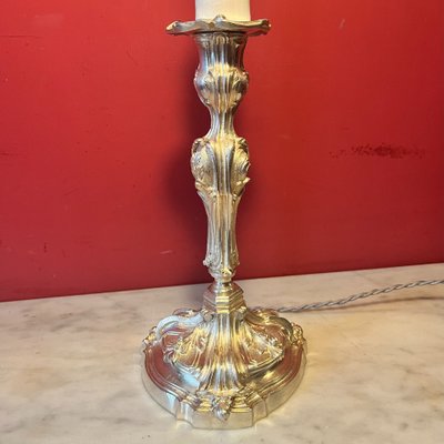 Pair of Rocaille lamp bases, 19th century