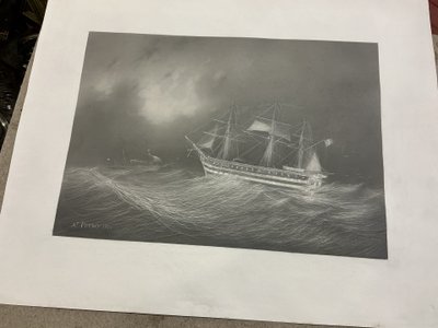 Dessin signé A.T. FREMY 1860