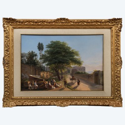 SALVATORE FERGOLA (Napoli, 1799 - 1874) Presso il monastero, 1826