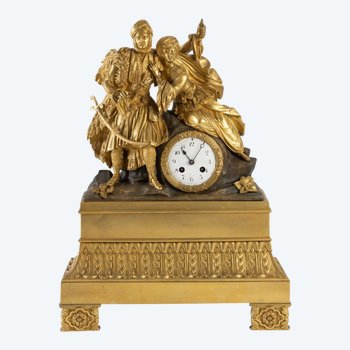 Orientalist Clock From The Restoration Period With Figures Of Turks.