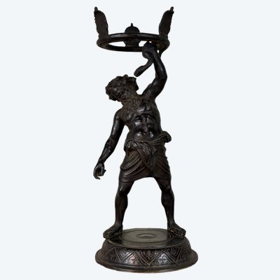 Silène ivre, bronze patine noire d'après  l’Antique  vers 1880