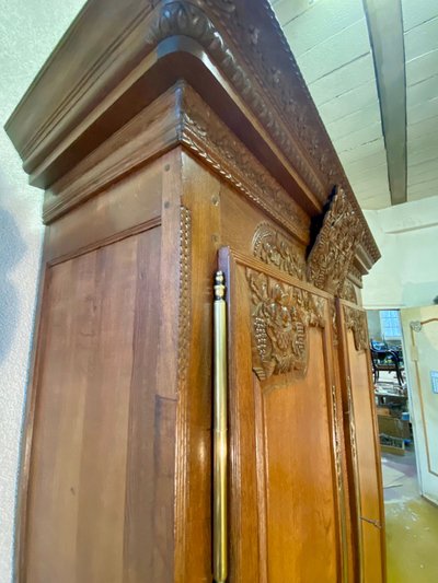 19th century oak wedding wardrobe