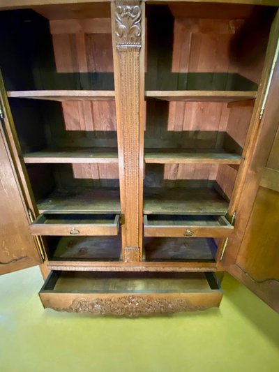 19th century oak wedding wardrobe