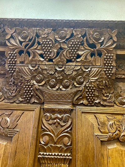 19th century oak wedding wardrobe