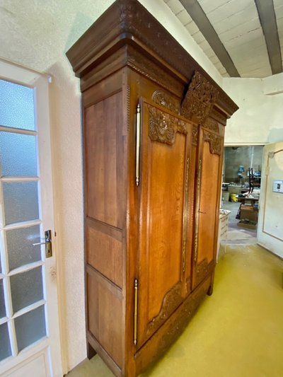 19th century oak wedding wardrobe