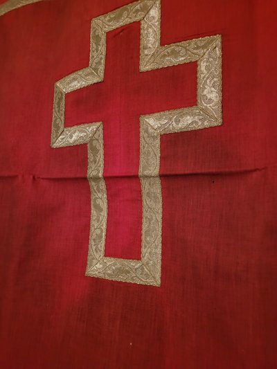 Grande arazzo religioso, circa 1900